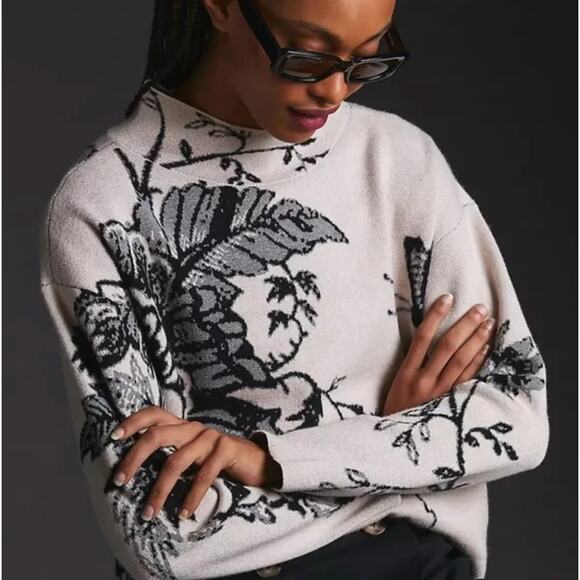 Anthropologie Maeve Carys Mock-Neck Sweater Large - Picture 2 of 4